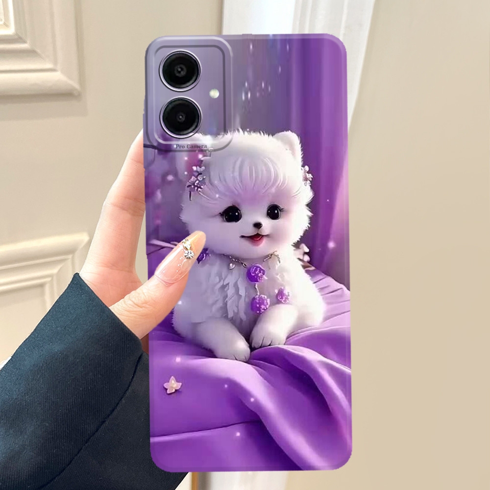 Premium Casing Hp Untuk SAMSUNG GALAXY A06 - Desain DOG KUCING CUTE LUCU - Case Silikon Softcase Tre