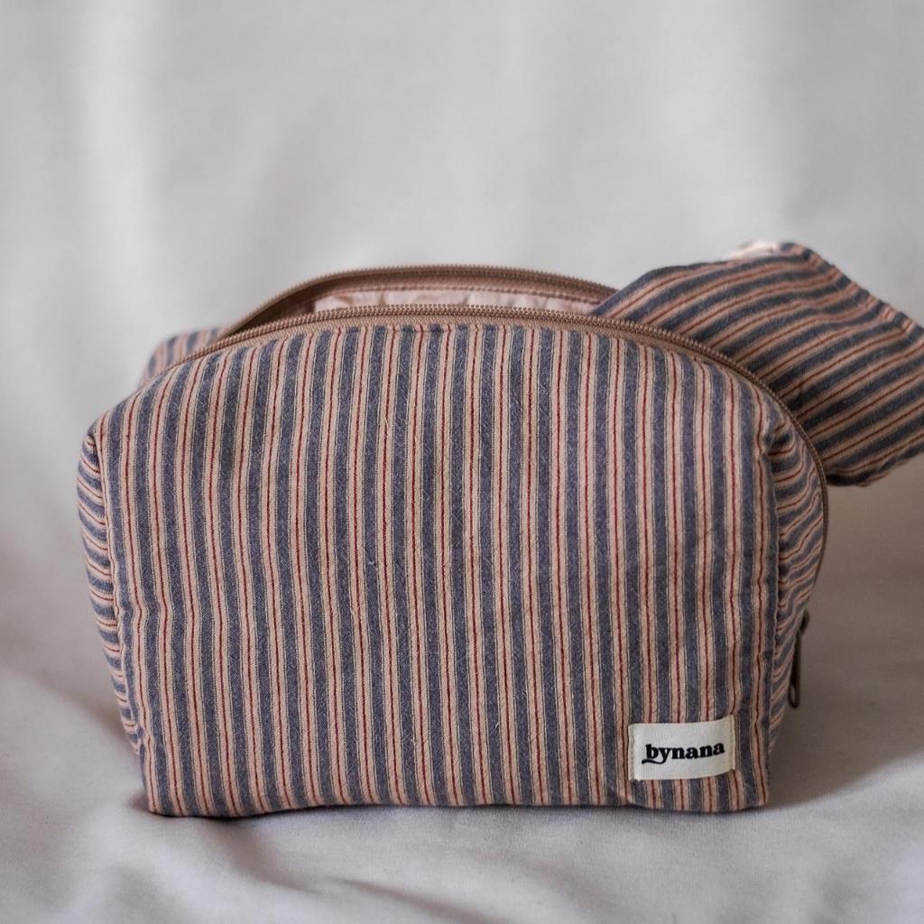 NEWPORT (Denim Blue) - MAKEUP POUCH (brush bag included)