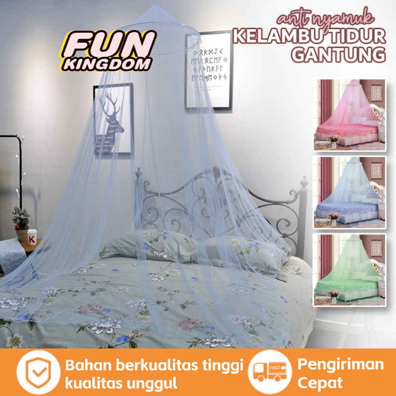 Kelambu Gantung Tempat Tidur Anti Nyamuk Ukuran 250cmx60cm Aksesoris Tempat Tidur Import - C1 -  Fun