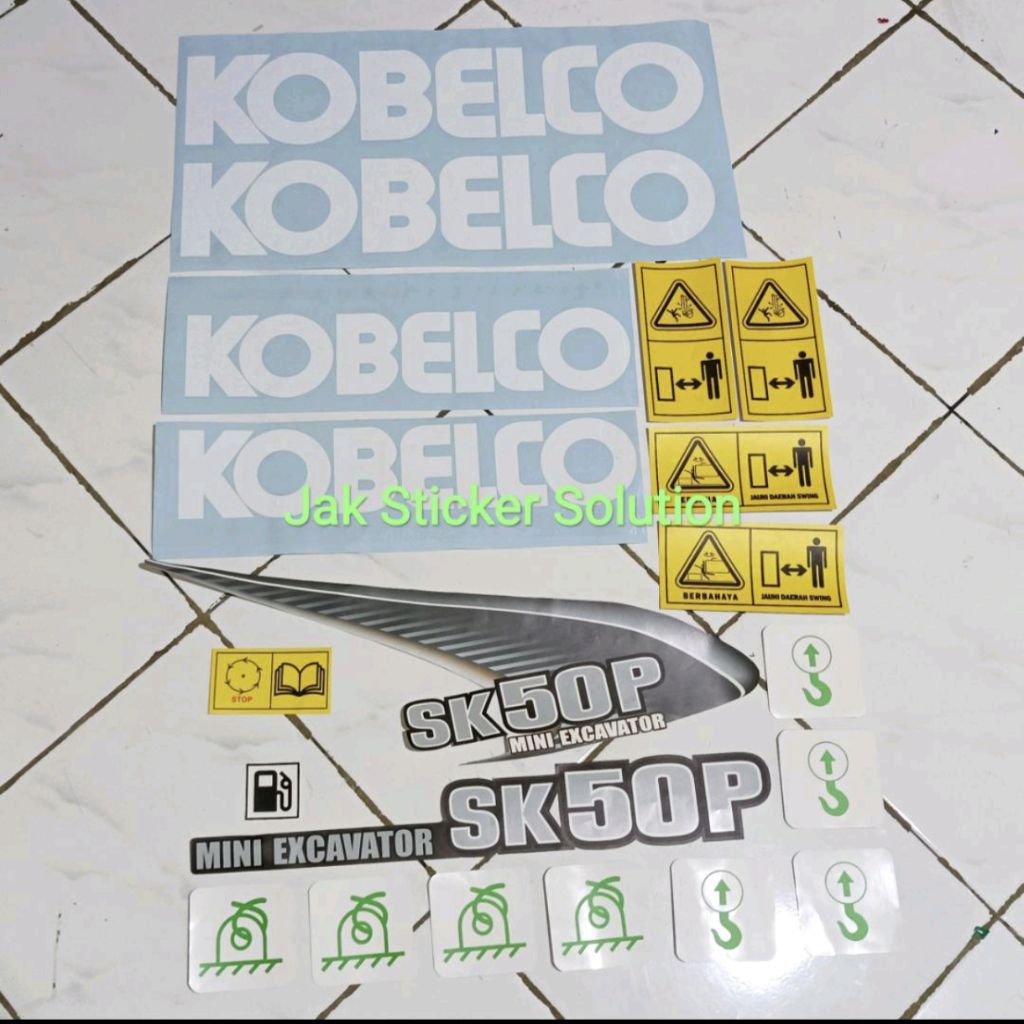 Stiker Excavator Kobelco SK50P Decal Sticker