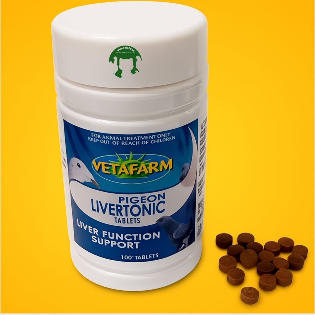 LIVERTONIC TABLET VETAFARM VITAMIN BURUNG MERPATI KINERJA FUNGSI HATI