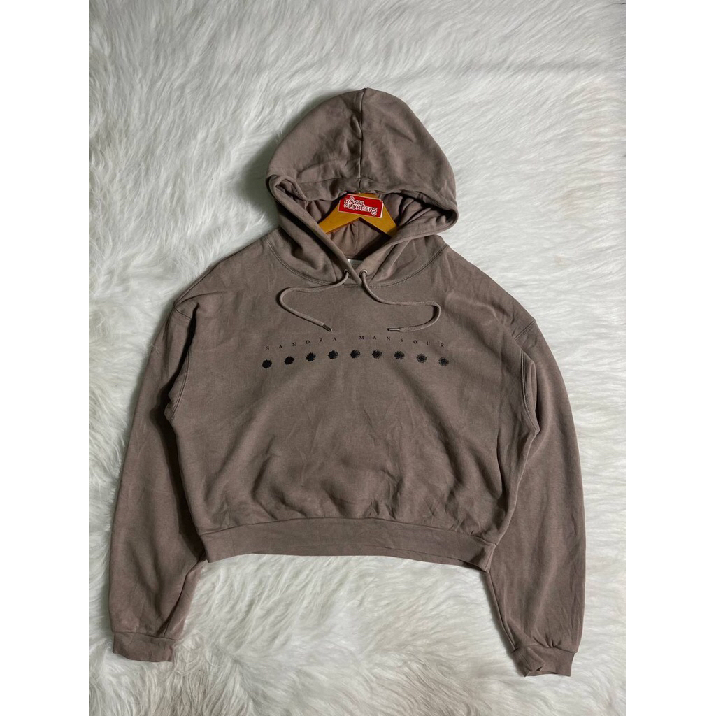 Hoodie crop HM x Sandra Mansour second (3498) - Hoodie second - hoodie second branded - Jaket Second