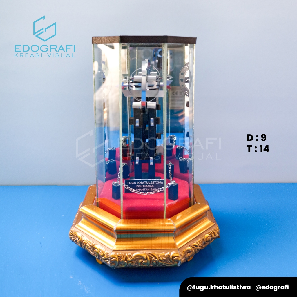 Miniatur Tugu Khatulistiwa Miniatur Ukuran Kecil