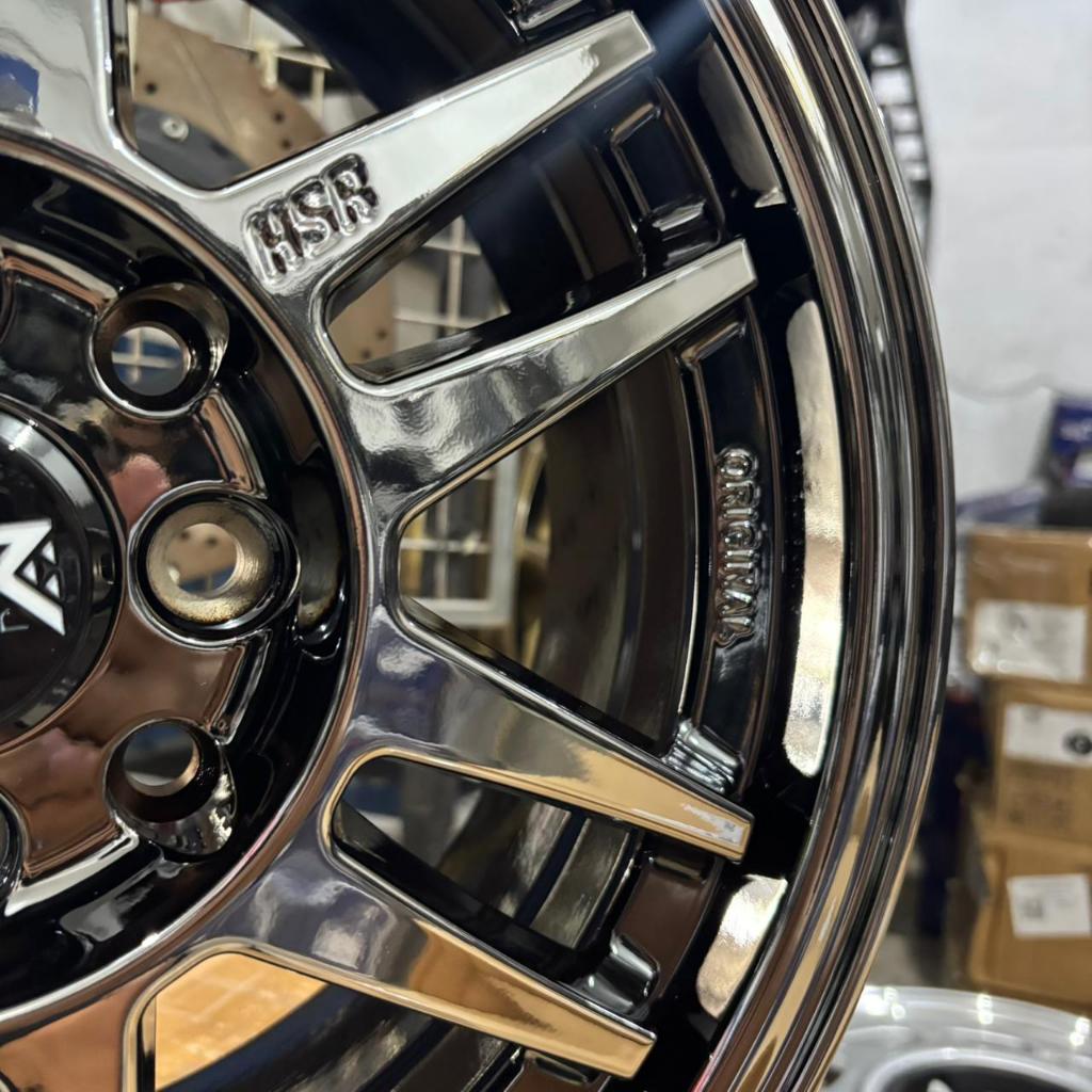 Velg mobil r18 Black chrome spek cumi darat Innova Crv Rush dll Boroko bly ori Hsr