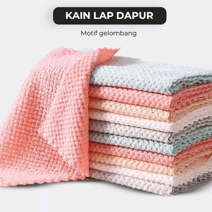 Kain handuk BESAR lap peralatan dapur rumah waslap handuk tangan serbaguna serbet pembersih