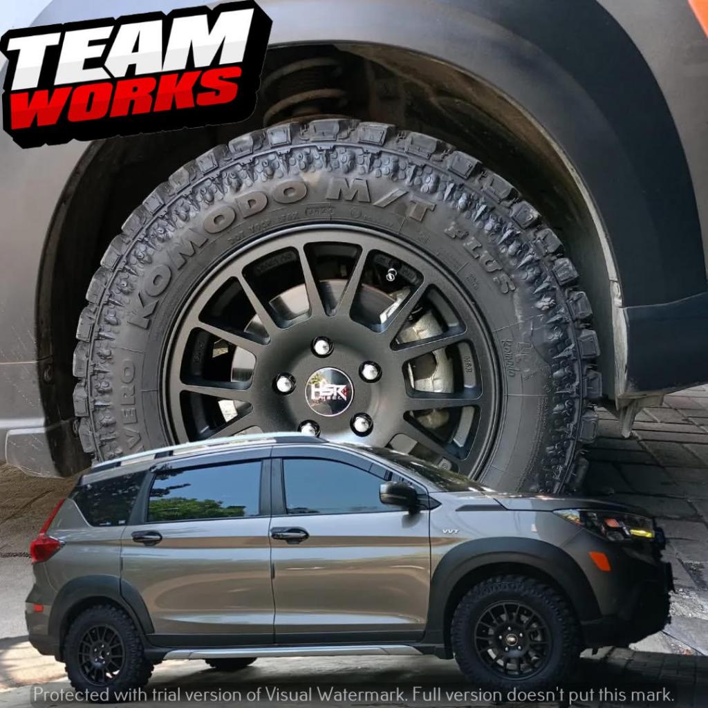 VELG MOBIL HSR FE02 RING 15 LEBAR 65 ET42 BUAT MOBIL XL7 INNOVA ACROSS VELK RING 15 SANDY BLACK