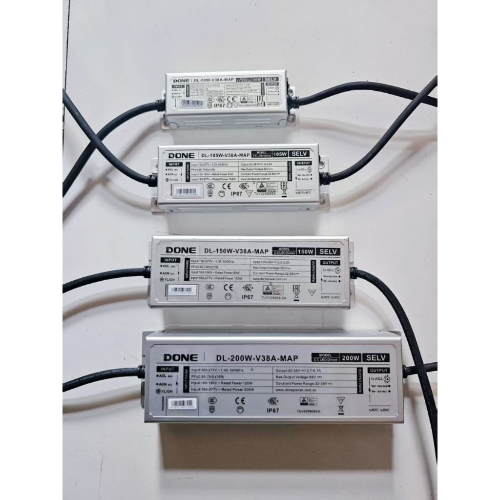DONE Waterproof LED Driver 50w,105w,150w, 200w