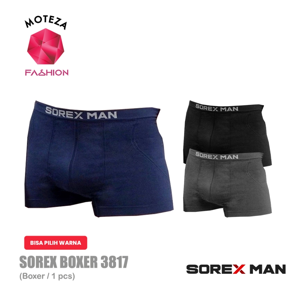 Sorex Man 3817 CD Celana Dalam Pria Laki Sport Seamless | Boxer | Size M-L XL-XXL | BISA PILIH WARNA