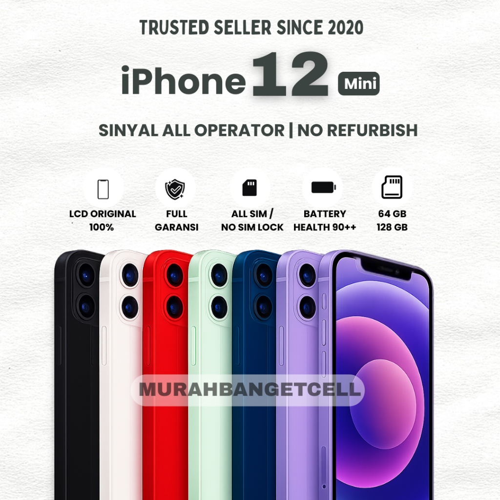 IPHONE 12 Mini 64gb 128gb 256gb fullset Lcd Original Mulus