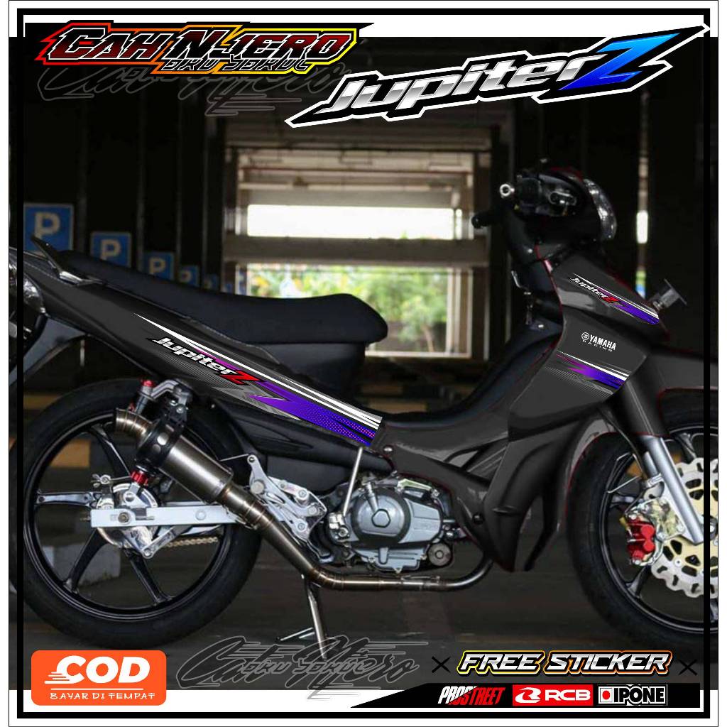 STRIPING VARIASI YAMAHA JUPITER Z BURHAN SIMPLE ABSTRAK / STICKER LIST MOTOR JUPITER Z BURHAN