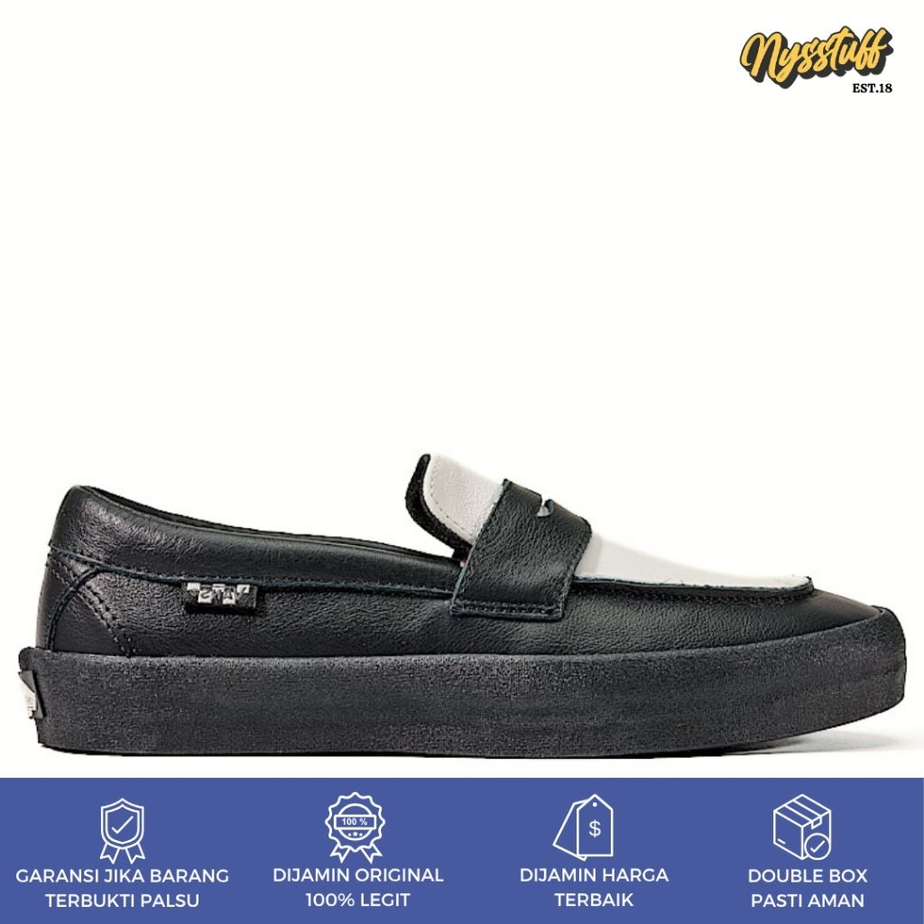 Vans Skate Loafer Leather Black White ORIGINAL