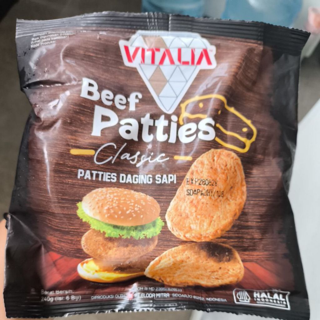 Beef patties vitalia 6slc/endura patties