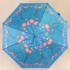 Payung Golf Jumbo Bahan Satin/Saten Motif Kembang