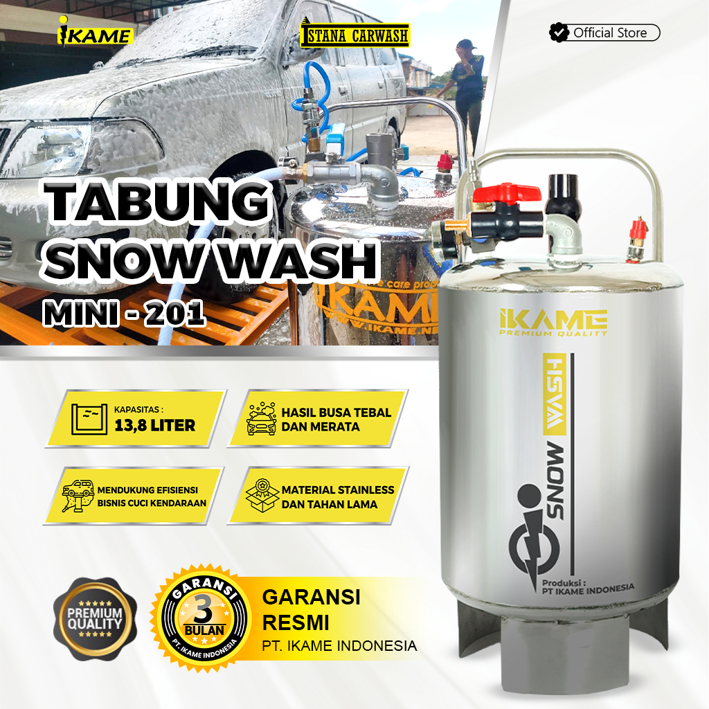 Tabung Snow Wash 15 liter / tabung Salju Stainless 201 Mini IKAME
