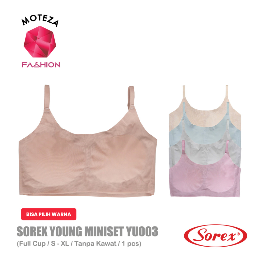 Sorex Young YU003 YU 003 Miniset Bra BH ABG Anak Remaja Perempuan Invisible | Busa Sedang | Tanpa Ka