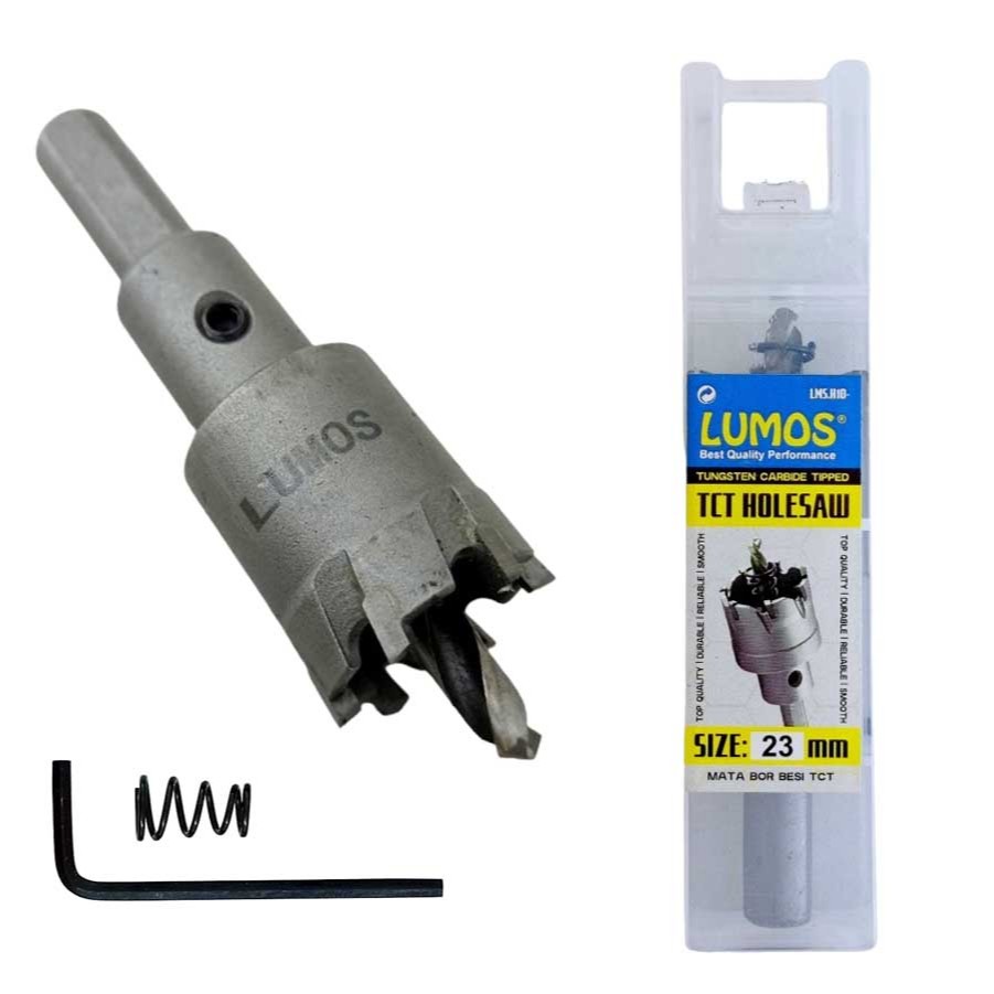 Hole Saw TCT LUMOS 23mm / HoleSaw Besi 23mm / Mata Bor Besi 23 mm TCT