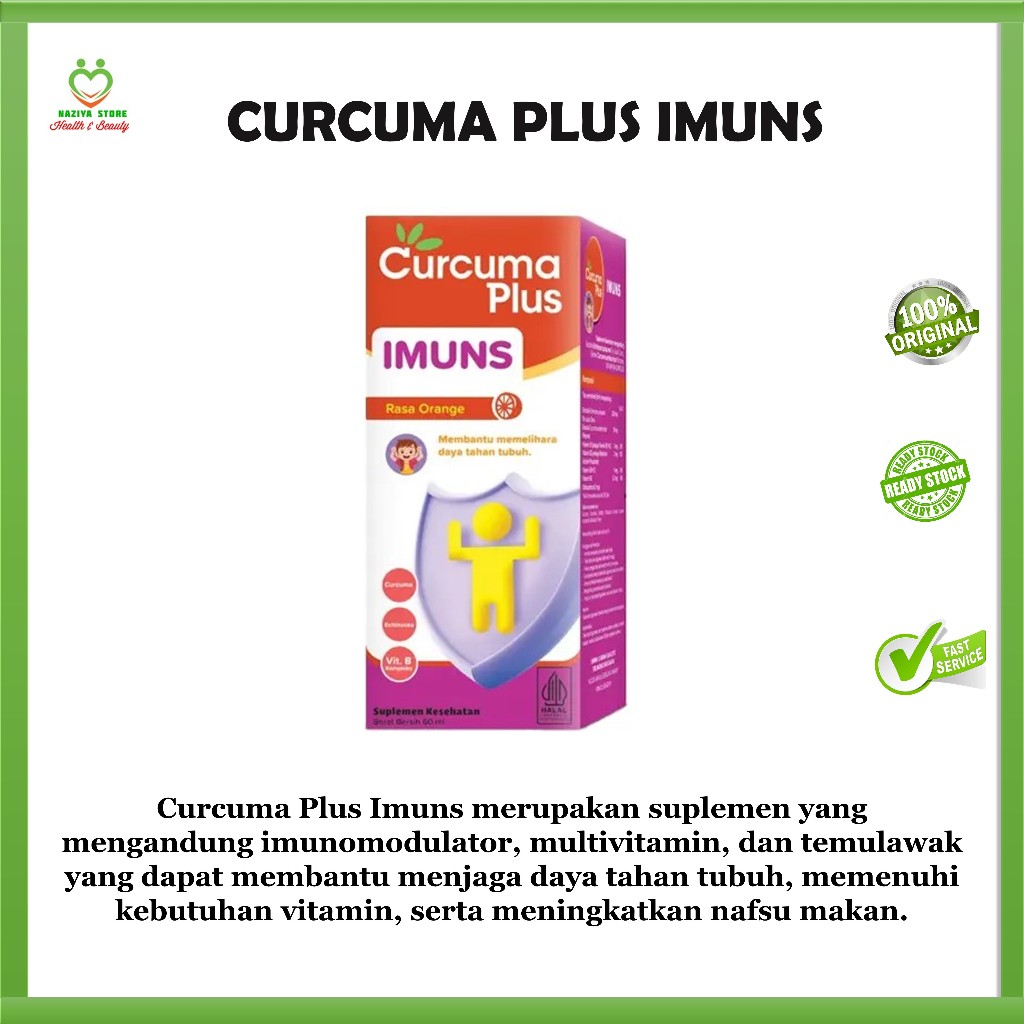 Curcuma Plus Imuns Rasa Jeruk 60 Ml vitamin untuk imun anak