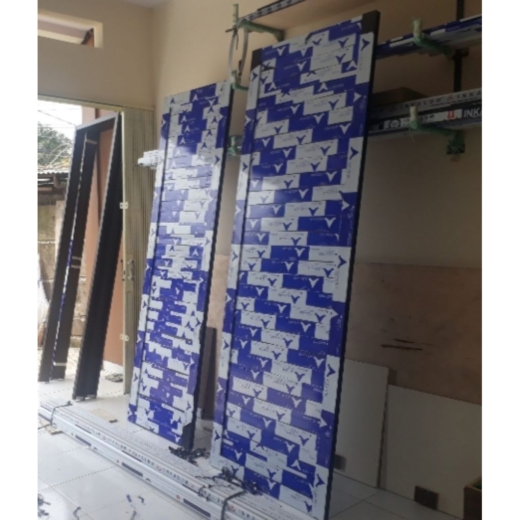 PINTU+KUSEN ALUMINIUM ALEXINDO UKURAN 200X80 200x90CM