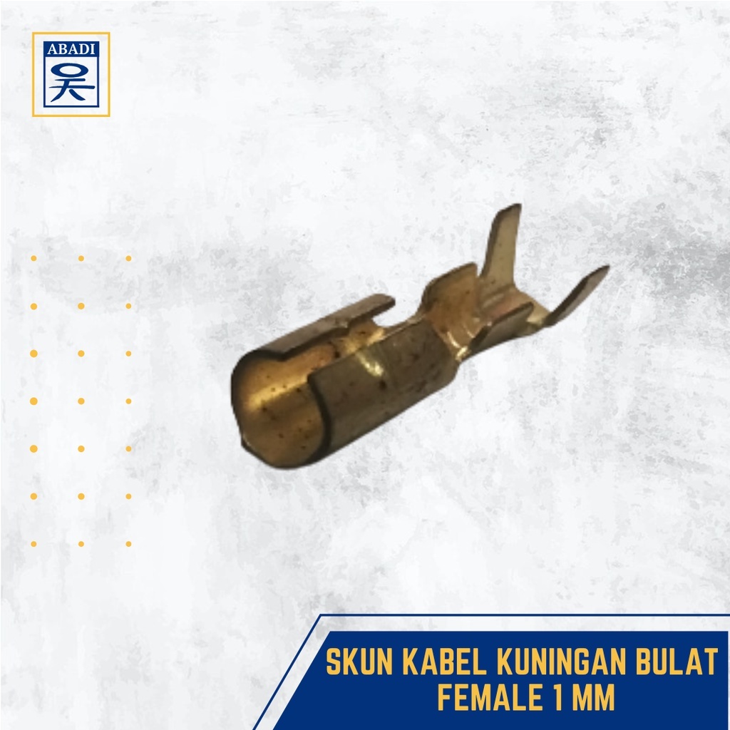 SKUN KABEL KUNINGAN BULAT FEMALE 1 MM