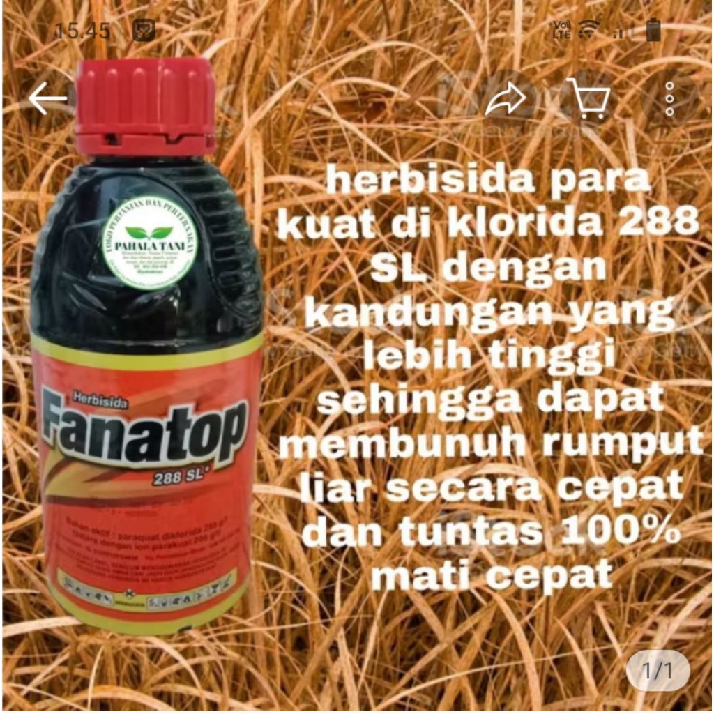 Fanatop 288SL/herbisida rumput/obat rumput/obat suket liar/obat rumput daun lebar/ obat rumput daun 