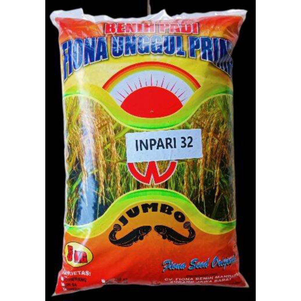BENIH PADI HONA UNGGUL PRIMA INPARI 32 LELE LABEL UNGU KEMASAN 5 KG