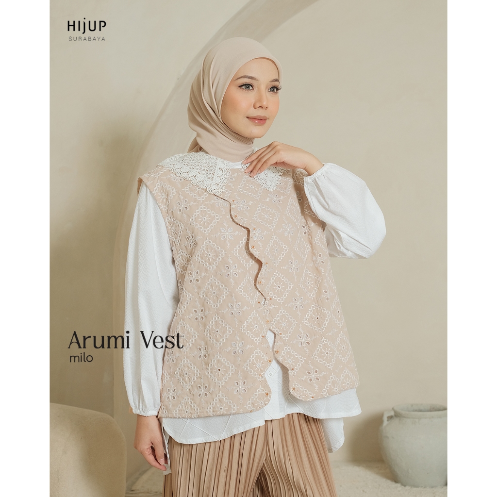 ELEANORRE Arumi Vest Rompi Wanita Bordir Outwear Kondangan