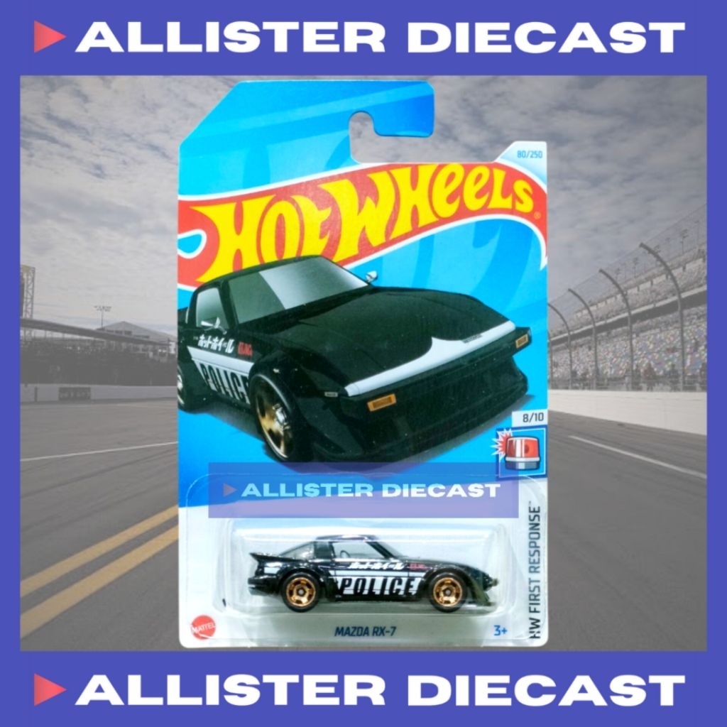 Hot Wheels Mazda RX7 Police Hot Wheels Mazda RX7 Hitam Hot Wheels Mazda RX7 Black HW First Response 