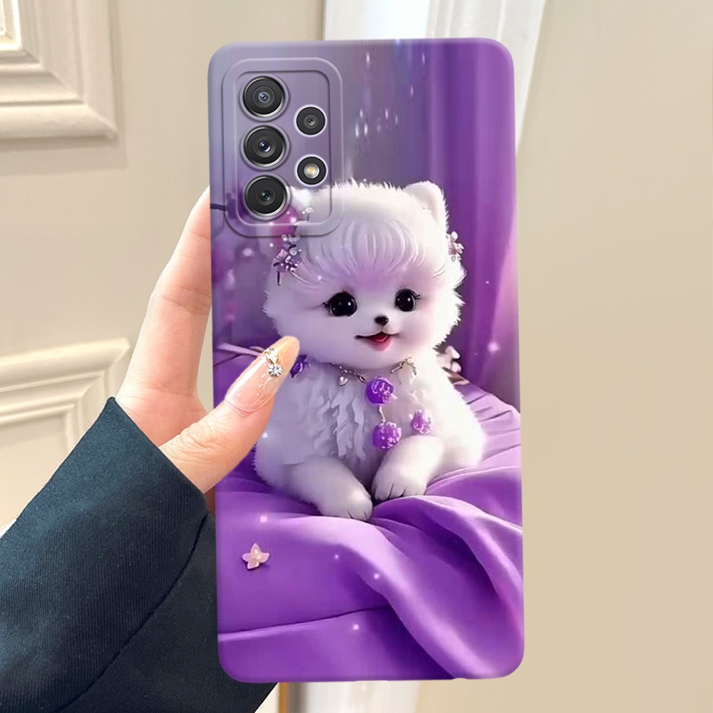 Premium Casing Hp Untuk SAMSUNG GALAXY A72 - Desain DOG KUCING CUTE LUCU - Case Silikon Softcase Tre