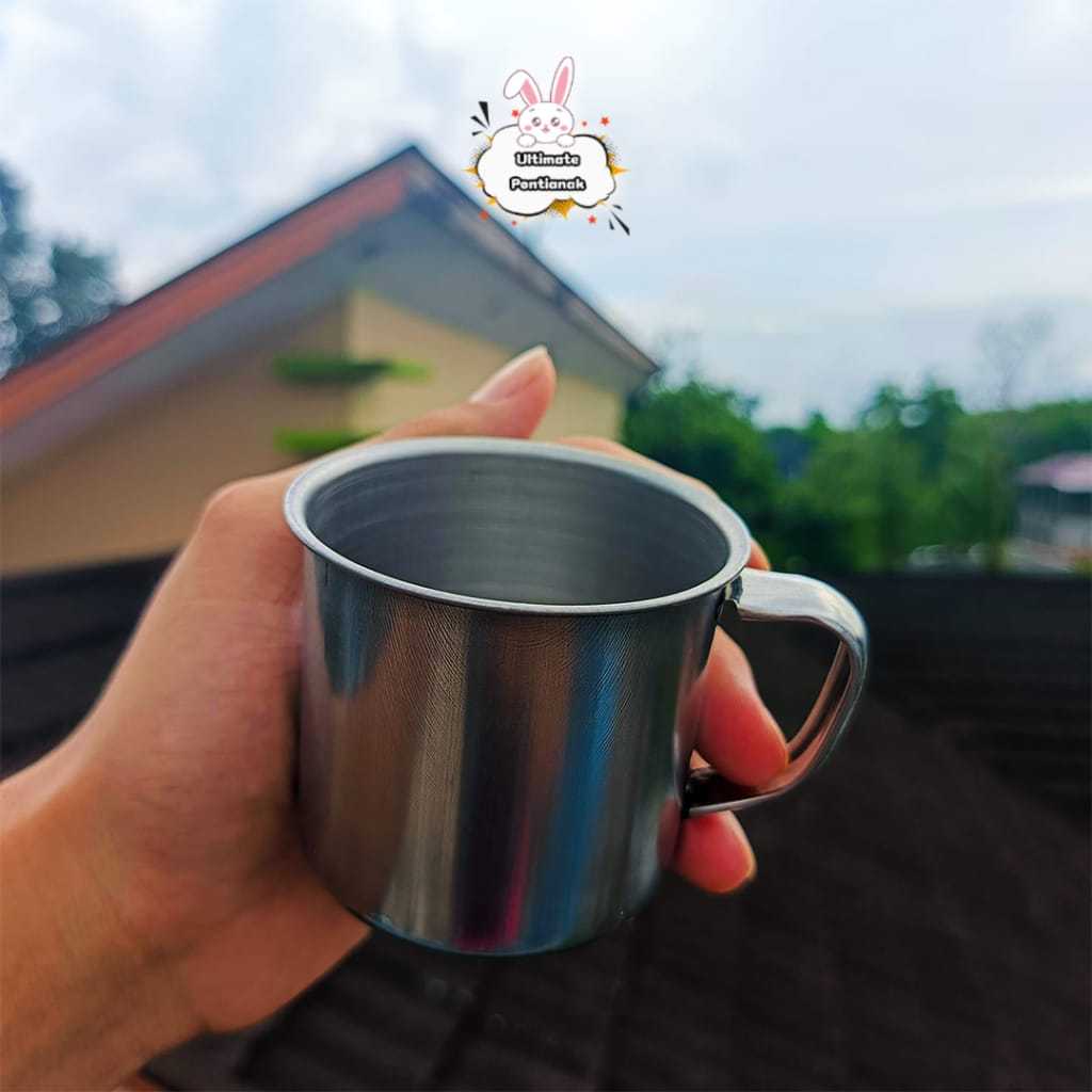 [ 3 PCS ]Gelas Stainless Kecil 6 cm | Mug Stainless 6 cm | Cangkir Kopi Dan Tea OK