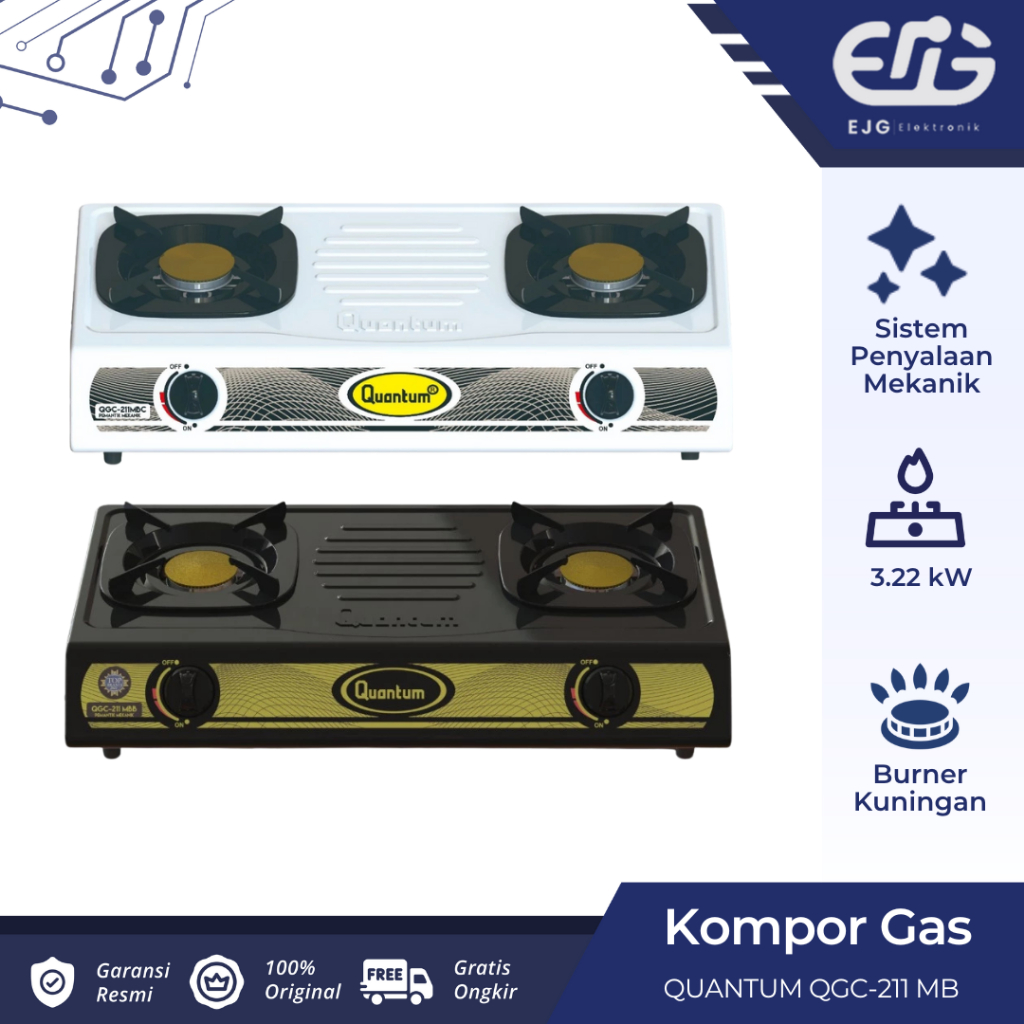 Quantum Kompor Gas QGC 211 MB Kompor 2 Tungku QGC211MB