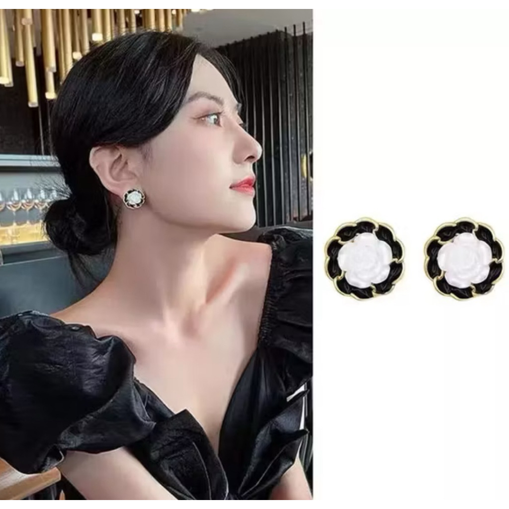 Anting-Anting Elegant Bunga Aksesoris Perhiasan Telinga Accesories Fashion Viral Korea Pesta Acara