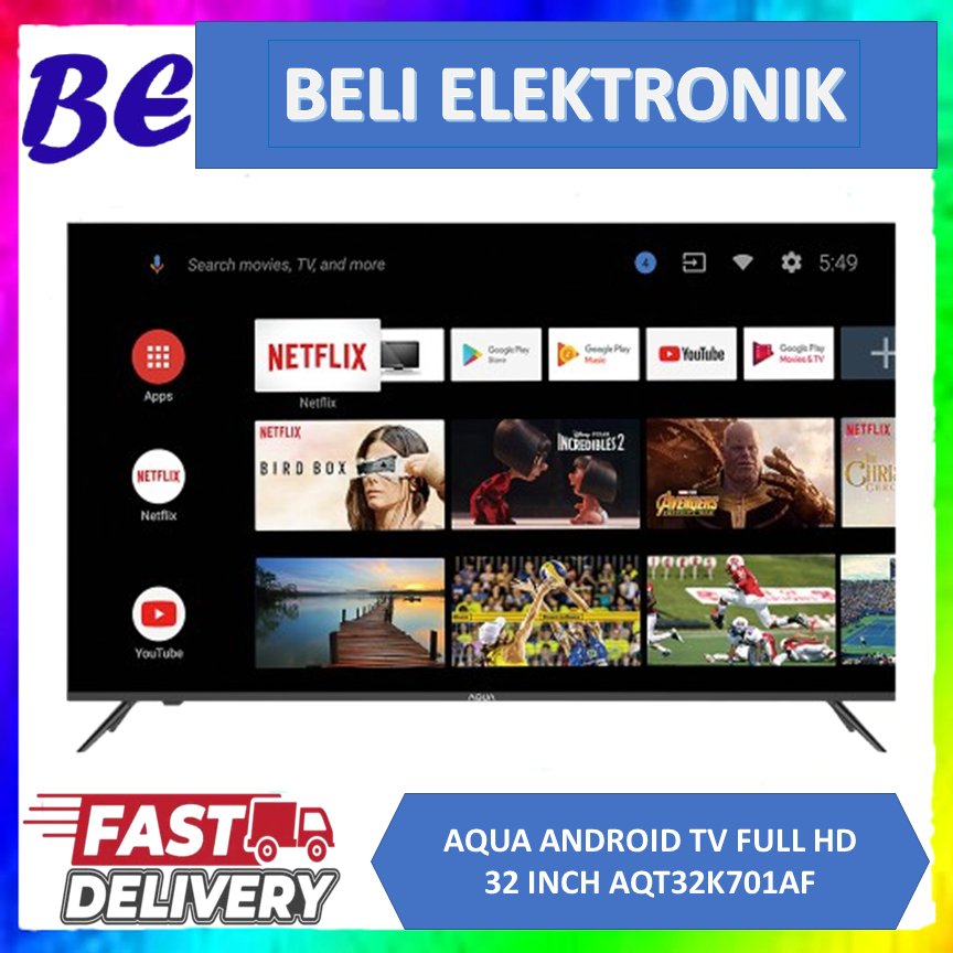 AQUA ANDROID TV 32" AQT 32K701 AF | AQT32K701AF | AQT32K 32 INCH FULL HD