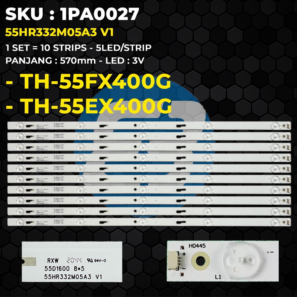 Backlight TV PANASONIC 55 Inch TH-55FX400G TH-55EX400G 55HR332M05A3 V1