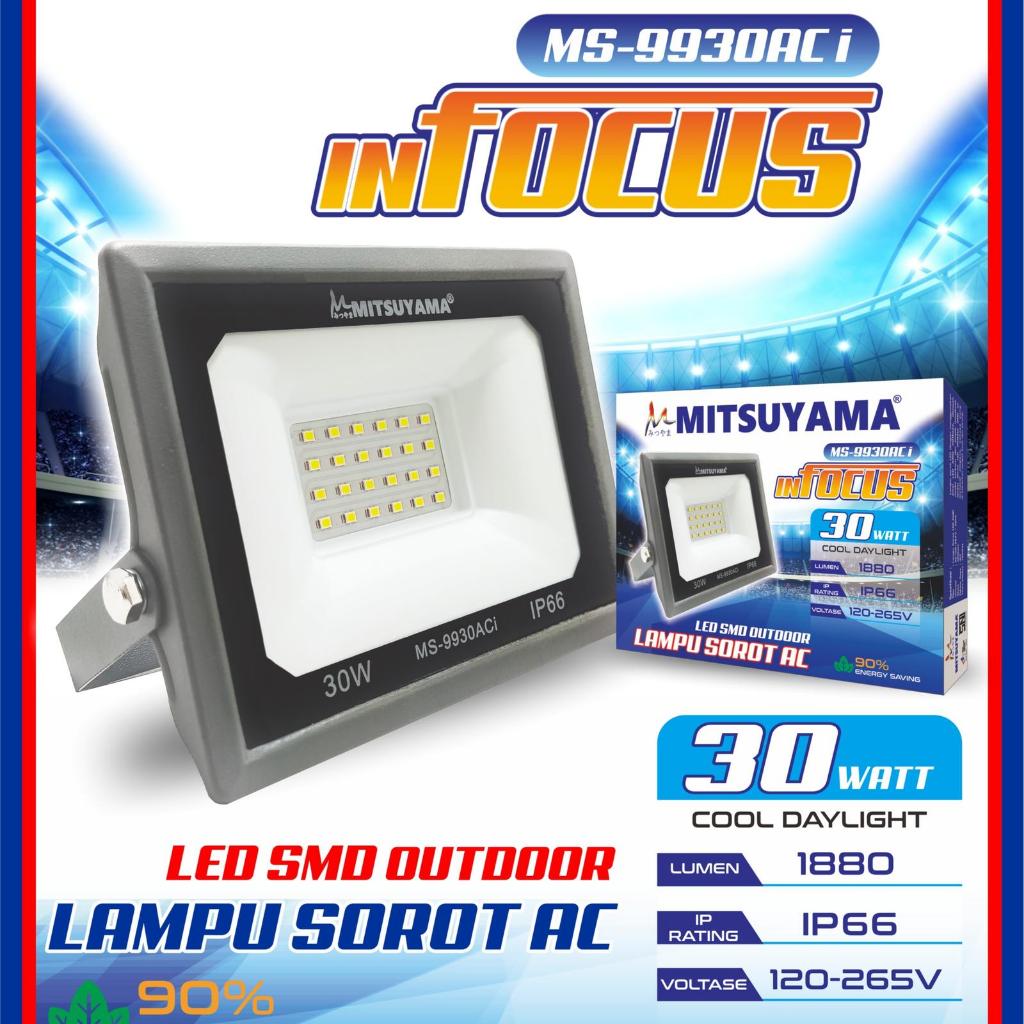 Lampu Sorot LED AC 30-200 Watt Mitsuyama MS-9930AC inFocus Colok Listrik