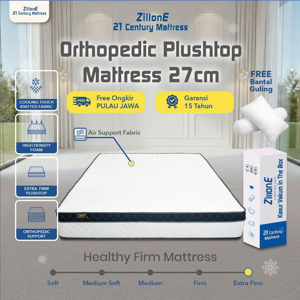 Zillone Kasur Busa Orthopedic Plush Top 27cm – Superior Orthopedic Foam Mattress | Kasur Orthopedic 