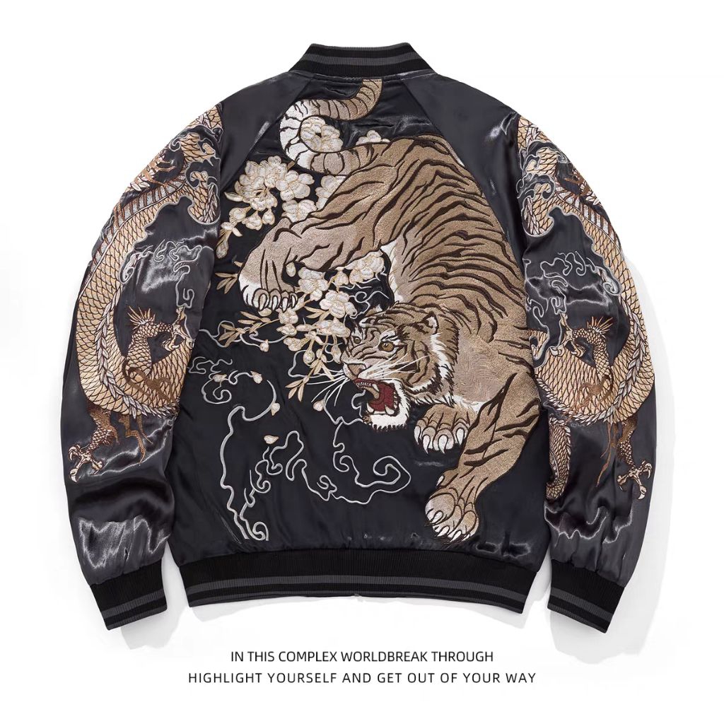 Sukajan Dragon Tiger Embroidery