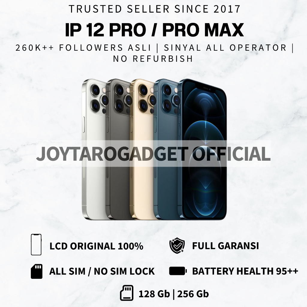 iPHONE 12 Pro - iPhone 12 pro max | kapasitas 128gb 256gb Lcd Original 100% No Refurbish