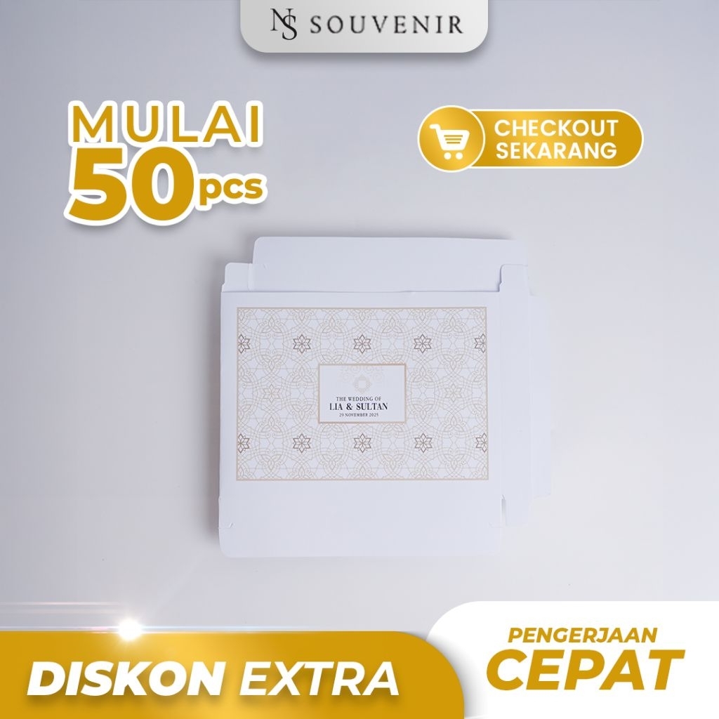 Link tambahan kemas box putih lembaran souvenir pernikahan pouch dompet tas cardholder