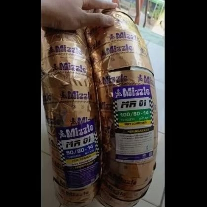 Promo Sepasang Ban Mizzle MR 01 90/80-14 & 100/80-14 Ban Mizzle mr 01 ring 14