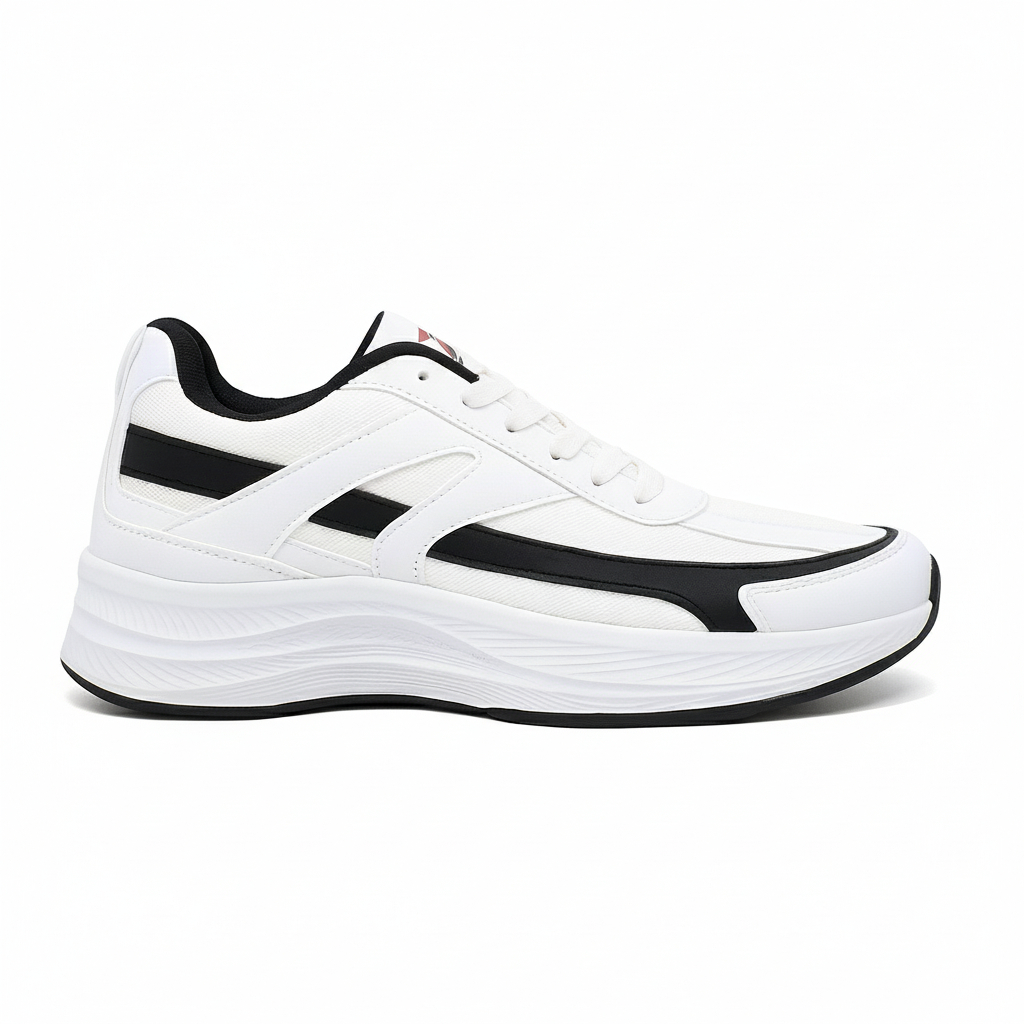 Sepatu Sneakers Sport Casual Pria Zevil Shoes Black Kasual