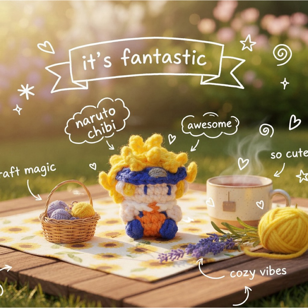 [ NARUTO BIRU ] gantungan kunci naruto/ naruto keychain crochet / gantungan kunci naruto rajut