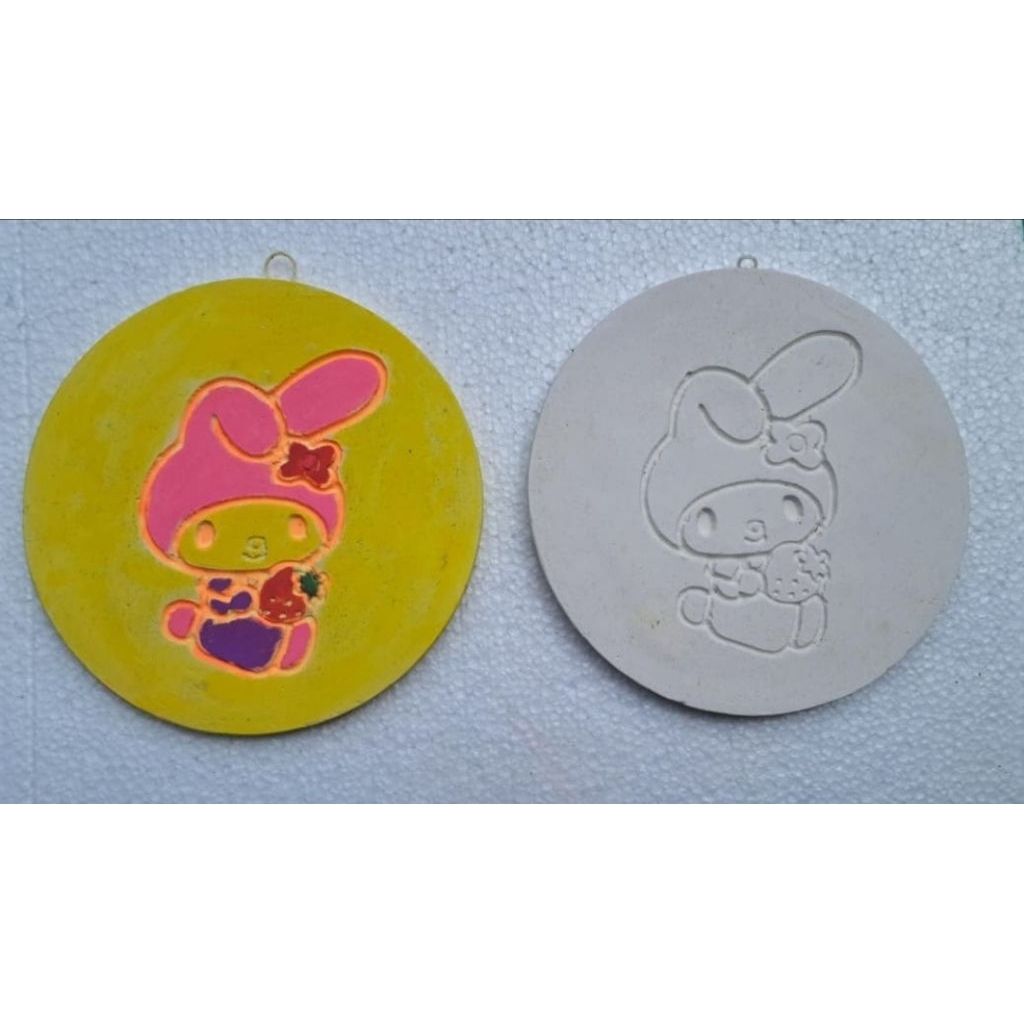 Gypsum Lukis/Mewarnai Gypsum/Ornamen Dinding/Hiasan Dinding melody