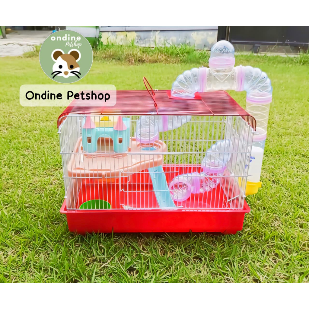 [ONDINE PETSHOP] KANDANG HAMSTER CEROBONG TEROWONGAN CASTLE HM302 | KANDANG HAMSTER JUMBO TINGKAT