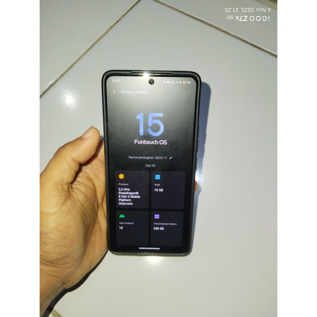 Iqoo 11 5G 16/256 Original Second Mulus Unit Only Bonus 2 Casing