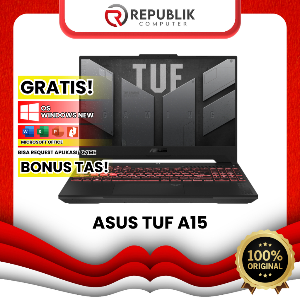 LAPTOP ASUS TUF A15 Gaming Laptop RTX3050 8GB 512GB 15.6"