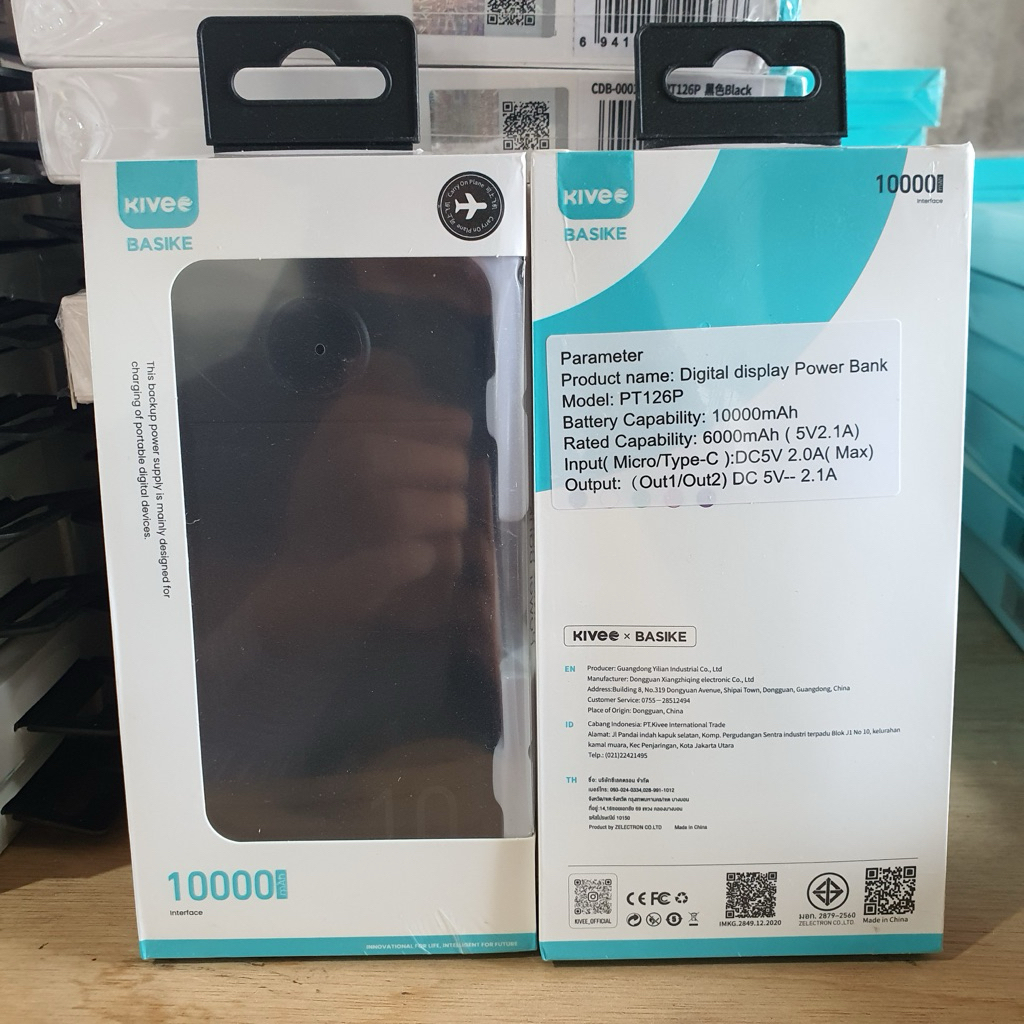 Digital Display powerbank kivee basike 10000 mAh interface Model PT126P