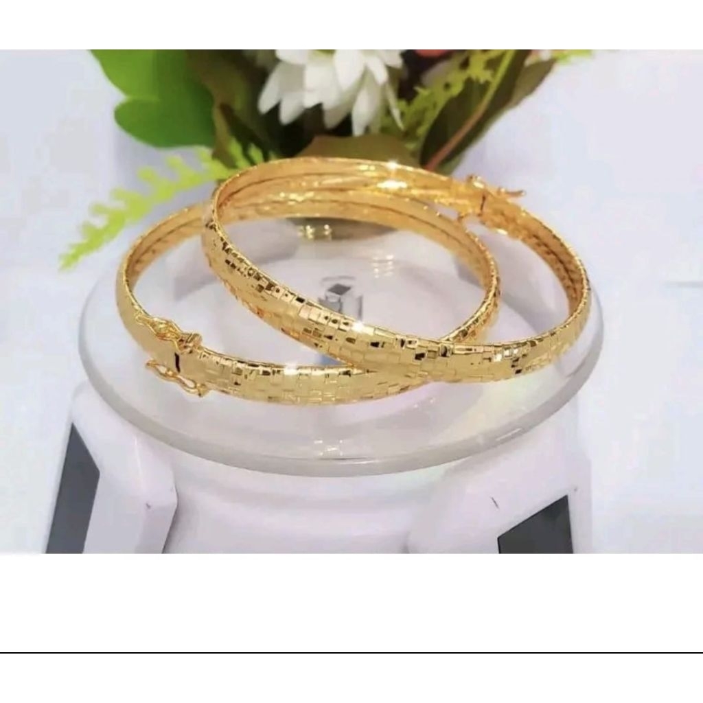 gelang wanita Bangkok polos titanium anti luntur