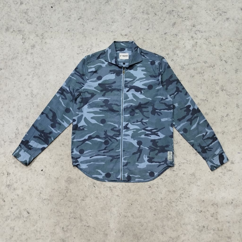 Jaket loreng camo TAKHI LIFE TRAVELLER Biru loreng seal army jaket casual murah bagus