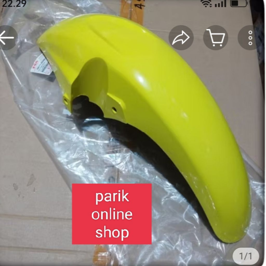 Spakbor depan Warna Kuning Suzuki Satria Fu 150 CBU Thailand