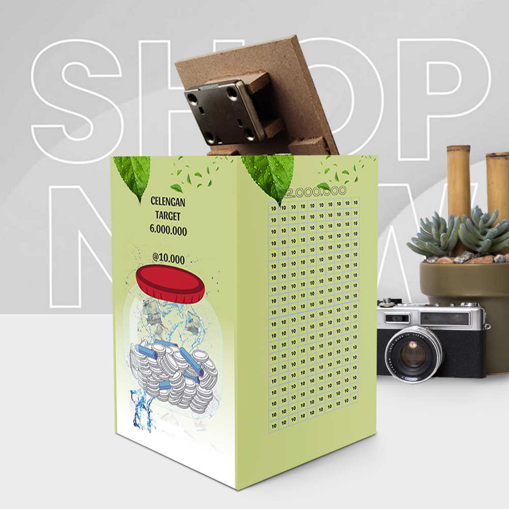 celengan target 6 juta pecahan 10k tabungan anak konsisten celengan kotak anti jamur